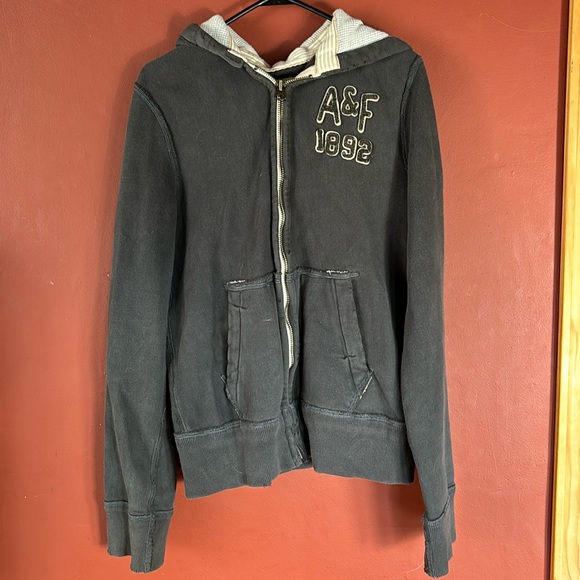 Abercrombie & Fitch Full Zip Hoodie, Men’s Small, Gray - Picture 1 of 3